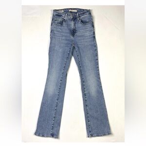 Levis Premium 725 Jeans Women’s 25x30 High Rise Bootcut Blue Denim